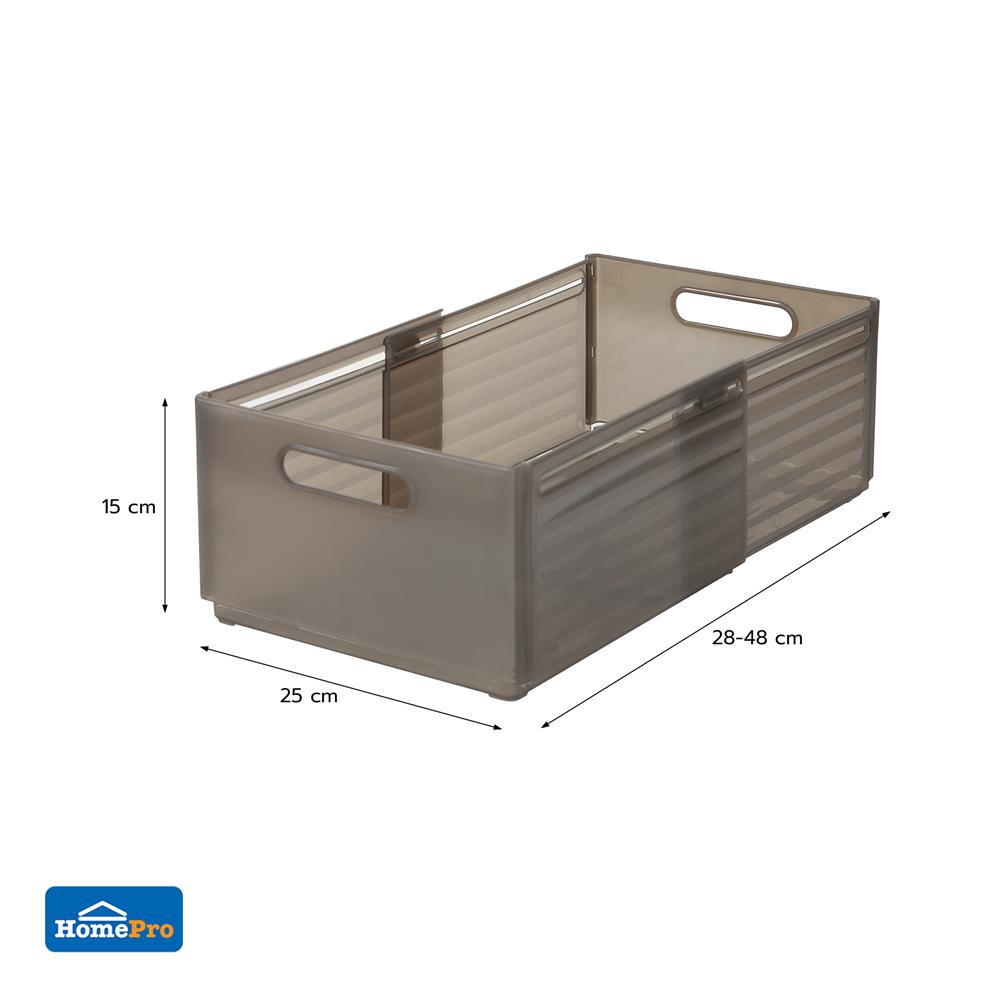 กล่องอเนกประสงค์ PLIM SLIDE SIZE XL สีชาใส