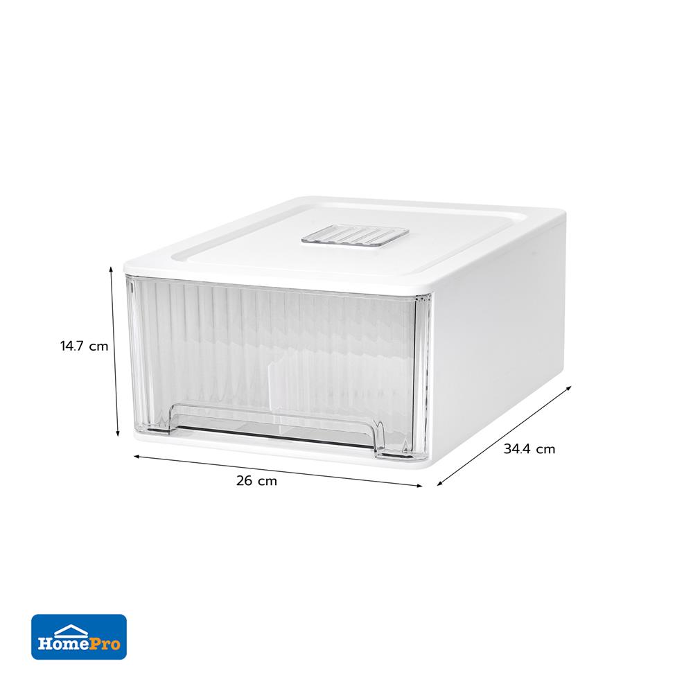 กล่องลิ้นชักจัดเก็บกางเกงชั้นใน PLIM IRENE SIZE L 12 ช่อง สีขาว