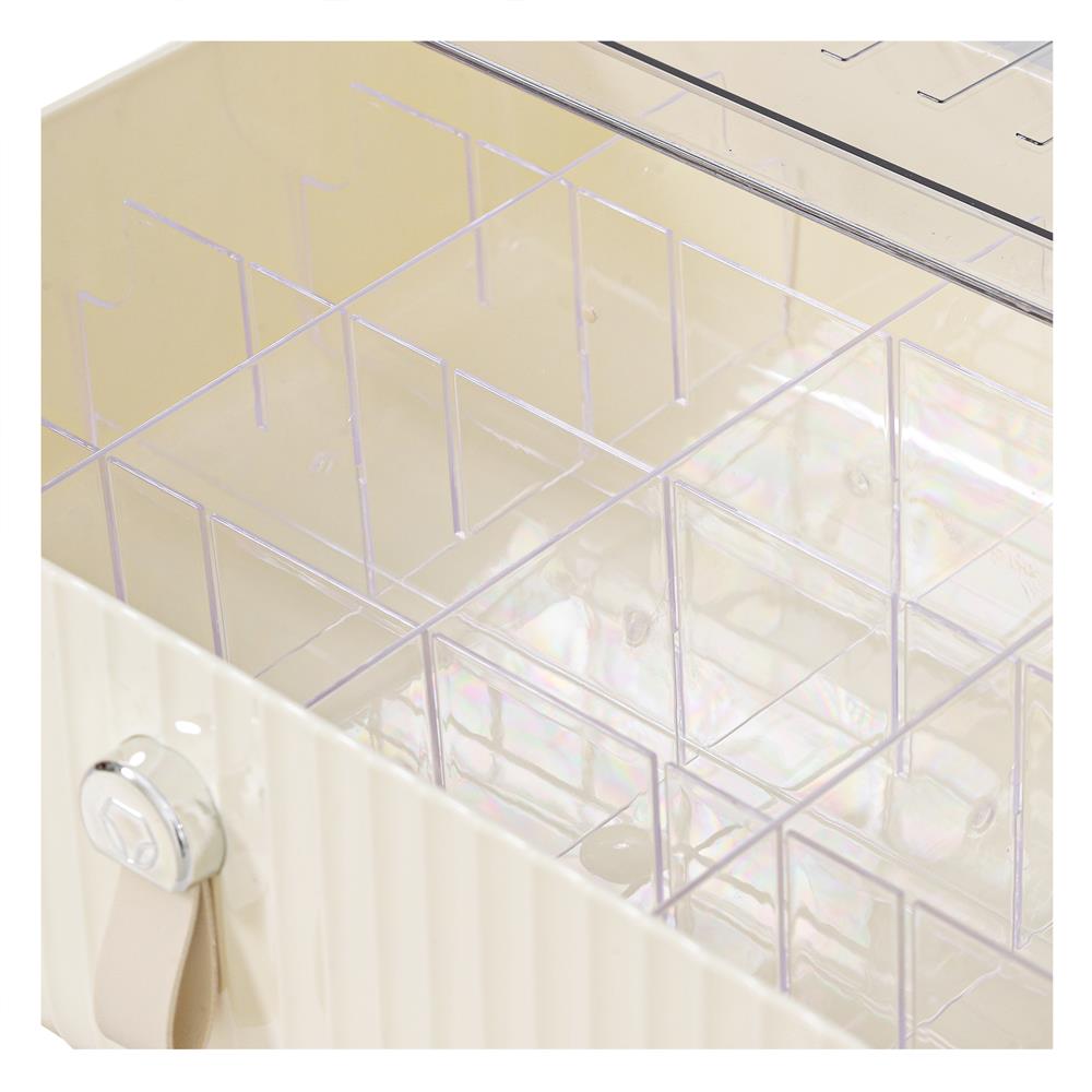 กล่องลิ้นชักจัดเก็บกางเกงชั้นใน PLIM SALLY 16 ช่อง สีเบจ