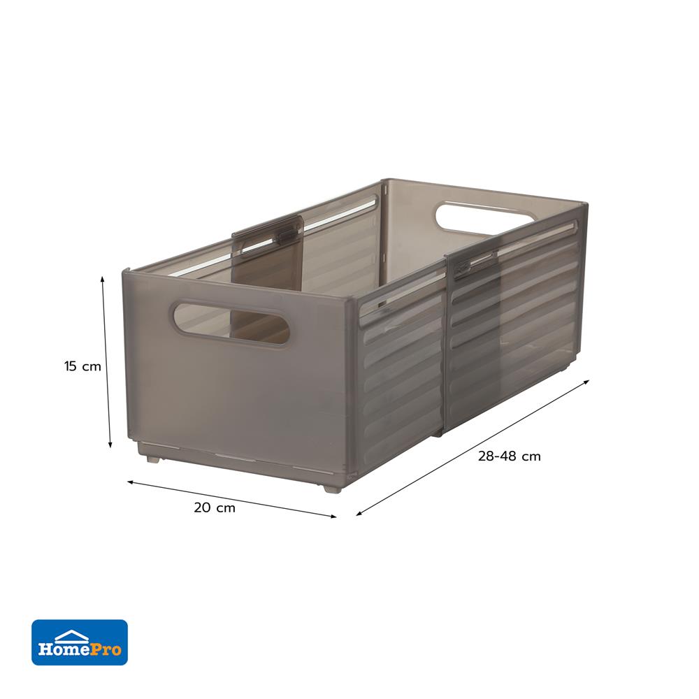 กล่องอเนกประสงค์ PLIM SLIDE SIZE L สีชาใส