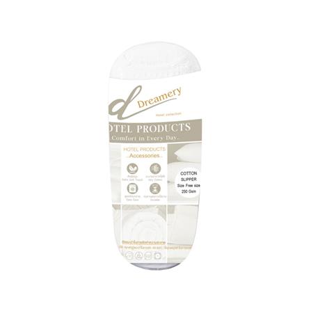 รองเท้าสลิปเปอร์ DREAMERY COTTON 250GSM FREE SIZE สีขาว_2