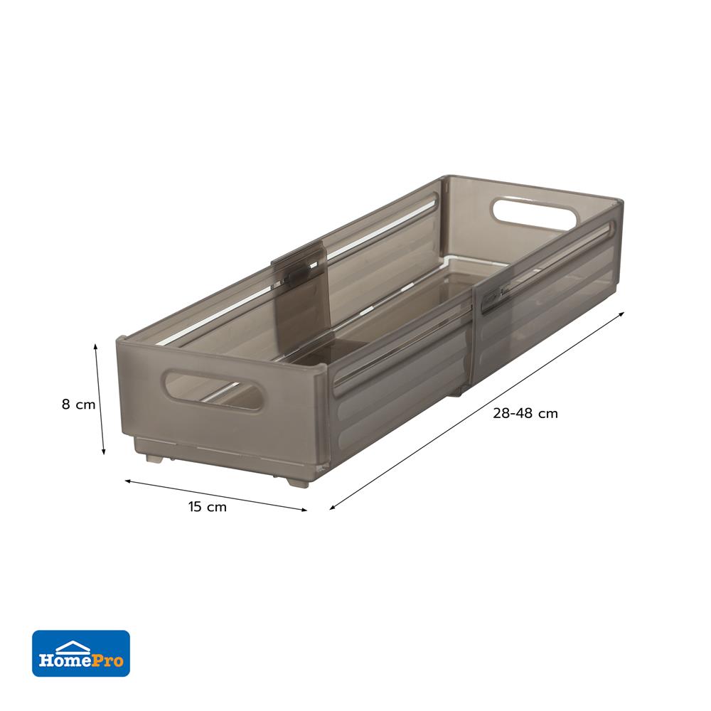 กล่องอเนกประสงค์ PLIM SLIDE SIZE M สีชาใส