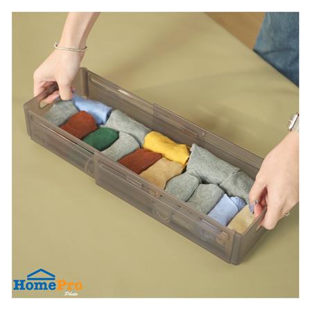 กล่องอเนกประสงค์ PLIM SLIDE SIZE M สีชาใส_6