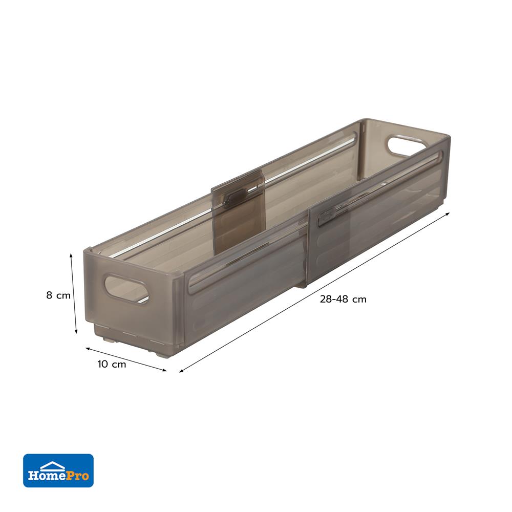 กล่องอเนกประสงค์ PLIM SLIDE SIZE S สีชาใส