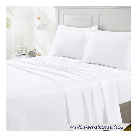 ผ้าปูที่นอน DREAMERY CT 250T SATEEN 100X118 นิ้ว สี WHITE (แพ็ก 2 ชิ้น)_0