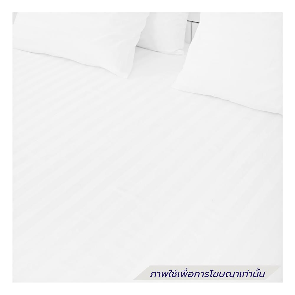 ผ้าปูที่นอน DREAMERY CT 250T STRIPE 74X110 นิ้ว สี WHITE (แพ็ก 2 ชิ้น)