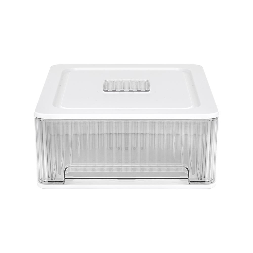 กล่องลิ้นชักจัดเก็บเสื้อชั้นใน PLIM IRENE SIZE M สีขาว