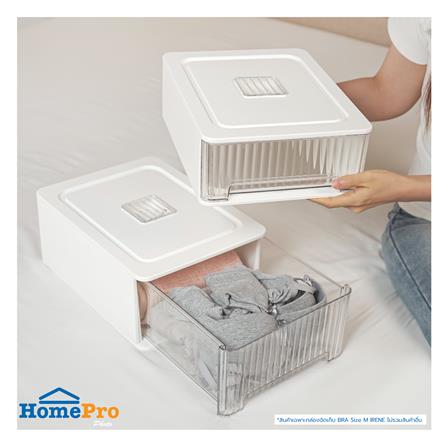 กล่องลิ้นชักจัดเก็บเสื้อชั้นใน PLIM IRENE SIZE M สีขาว_6