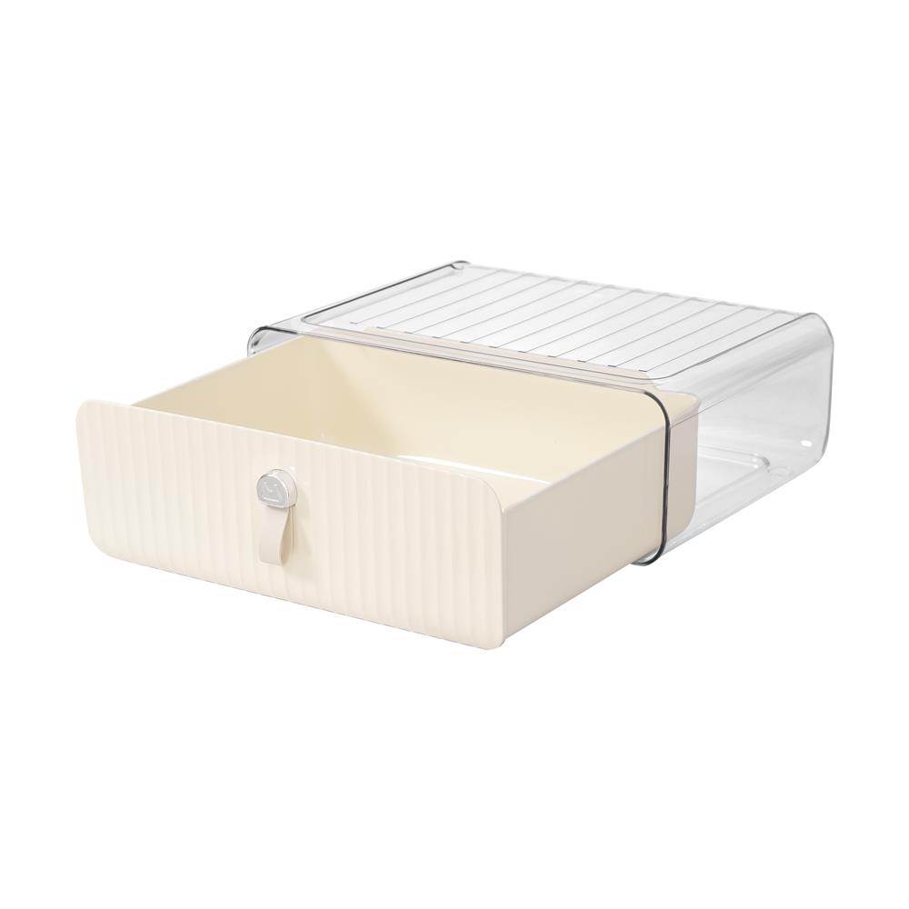 กล่องลิ้นชักจัดเก็บเสื้อชั้นใน PLIM SALLY สีเบจ