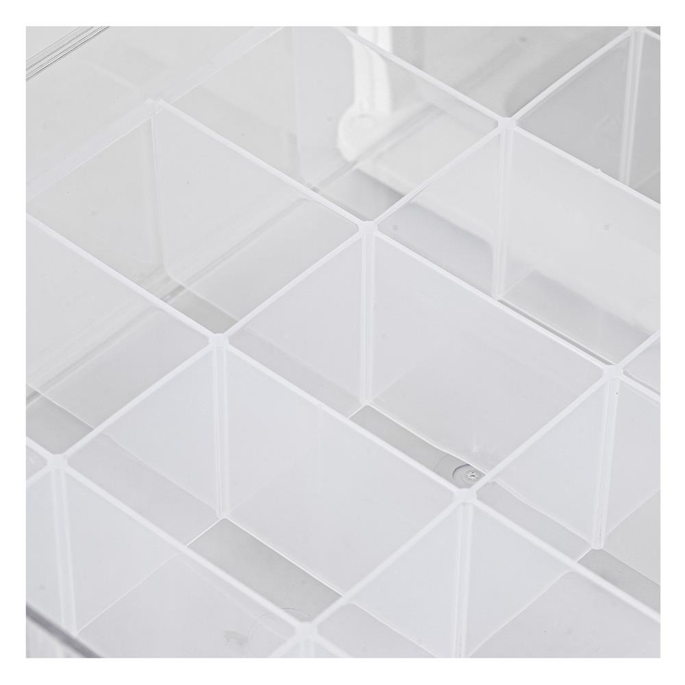 กล่องลิ้นชักจัดเก็บถุงเท้า PLIM IRENE SIZE M 18 ช่อง สีขาว