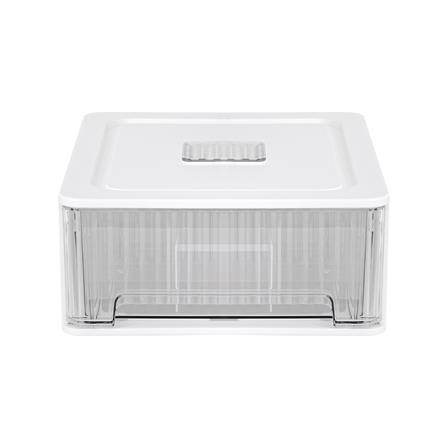 กล่องลิ้นชักจัดเก็บถุงเท้า PLIM IRENE SIZE M 18 ช่อง สีขาว_2