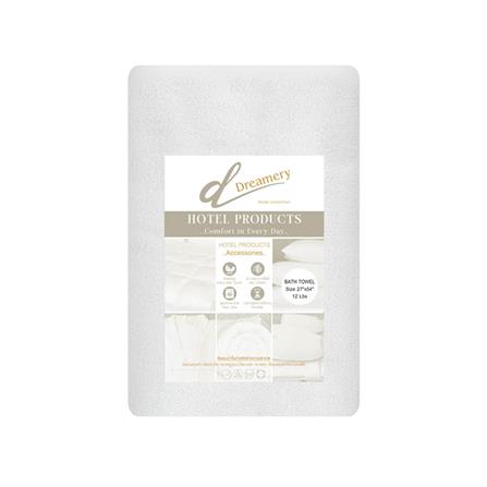 ผ้าขนหนู DREAMERY CT ขนคู่ 12LBS 27X54 นิ้ว สีขาว (แพ็ก 2 ชิ้น)_1