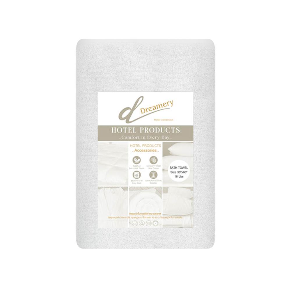ผ้าขนหนู DREAMERY CT ขนคู่ 16LBS 30X60 นิ้ว สีขาว (แพ็ก 2 ชิ้น)
