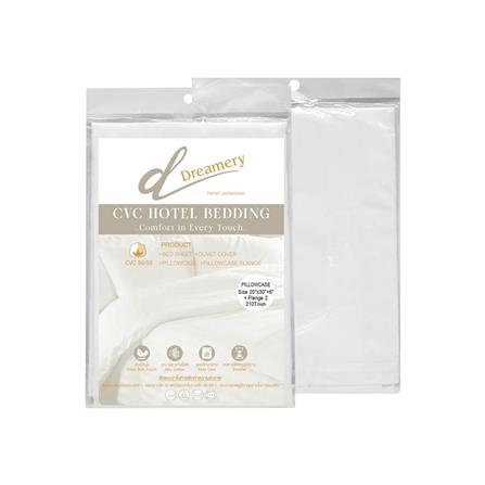 ปลอกหมอนหนุน DREAMERY CVC210T FLANGE 20X30 นิ้ว สีขาว (แพ็ก 2 ชิ้น)_2