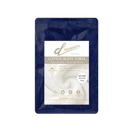 ผ้าขนหนู DREAMERY CT ขนคู่ 14LBS 27X54 นิ้ว สี NAVY (แพ็ก 2 ชิ้น)_1