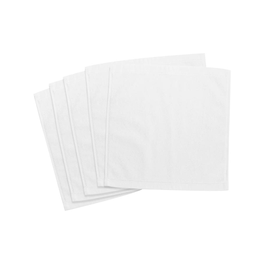 ผ้าขนหนู DREAMERY ขนคู่ WH 1LB 12X12 นิ้ว สีขาว (แพ็ก 5 ชิ้น)