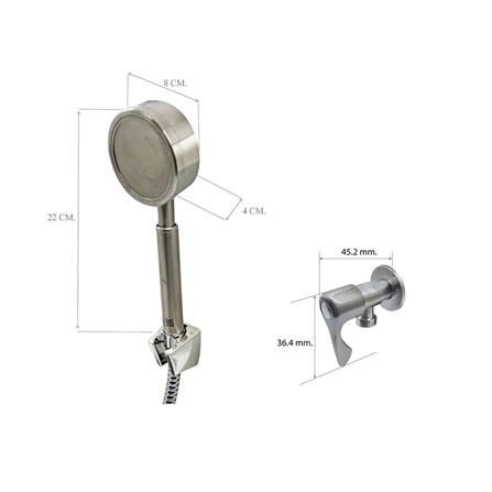 ชุดฝักบัวสายอ่อน 1 ระดับ พร้อมวาวล์ 1 ทาง HOEN HOME-203-2S_2
