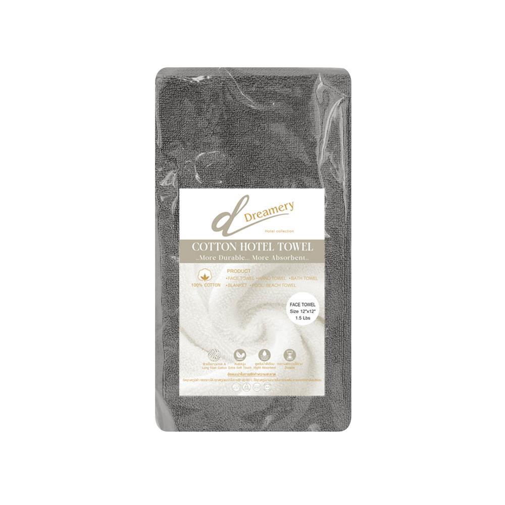 ผ้าขนหนู DREAMERY ขนคู่ GR 1.5LB 12X12 นิ้ว สีเทา (แพ็ก 5 ชิ้น)