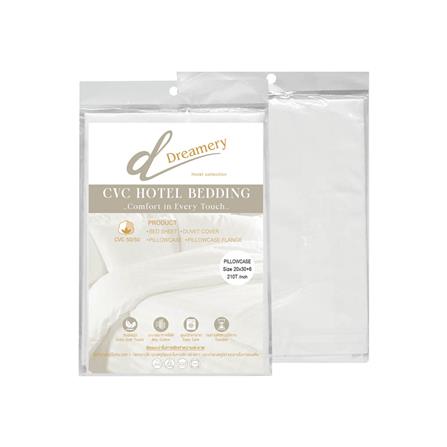 ปลอกหมอนหนุน DREAMERY CVC210T 20X30 นิ้ว สีขาว (แพ็ก 2 ชิ้น)_1