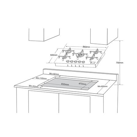 เตาฝังแก๊ส LUCKY FLAME LGS-945SM 86 ซม._9
