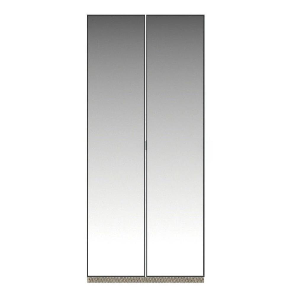 ตู้เสื้อผ้า 2 บานเปิด SB BUILT IN WARDROBE PLUS 59061314 100 ซม. สีดำ/RIO BROWN