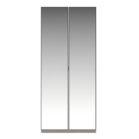 ตู้เสื้อผ้า 2 บานเปิด SB BUILT IN WARDROBE PLUS 59061314 100 ซม. สีดำ/RIO BROWN_0