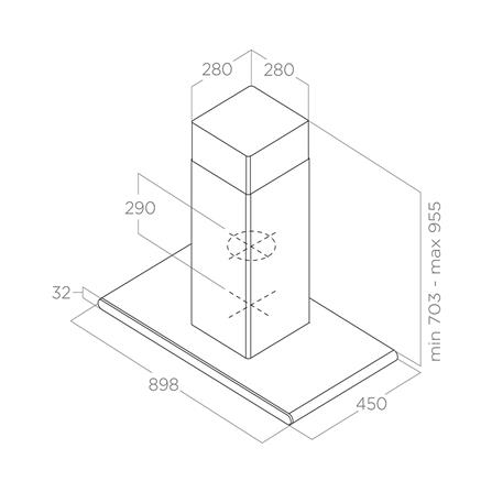 เครื่องดูดควันกลางห้อง ELICA GALAXY IS BLIX/A 90 ซม._1