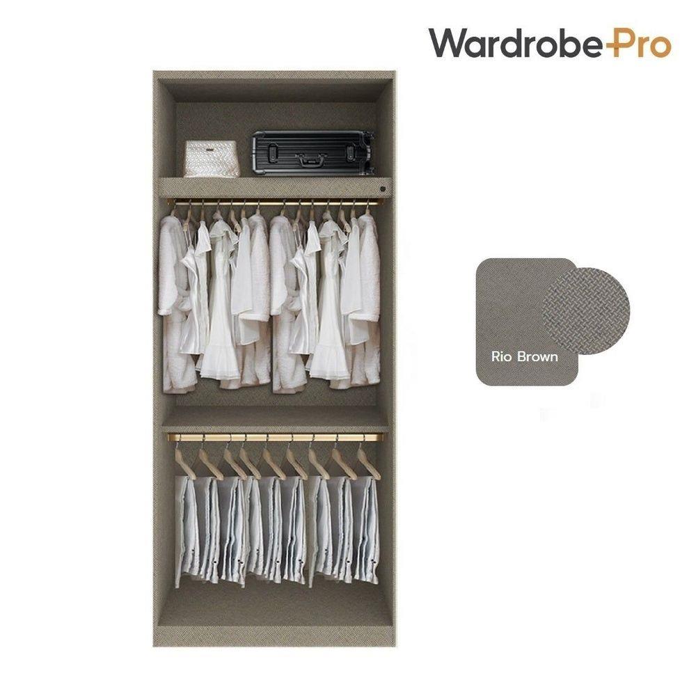 ตู้เสื้อผ้า 2 บานเปิด SB BUILT IN WARDROBE PLUS 59061773 100 ซม. สี RIO BROWN