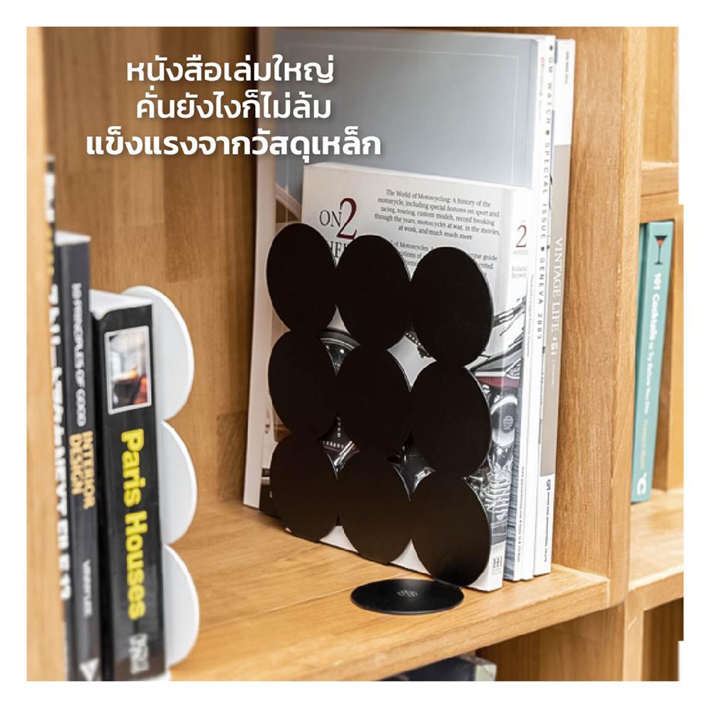 ที่กั้นหนังสือเหล็ก SPACEMAKER A1-008-G 19X12.6X19 ซม. สีเทา