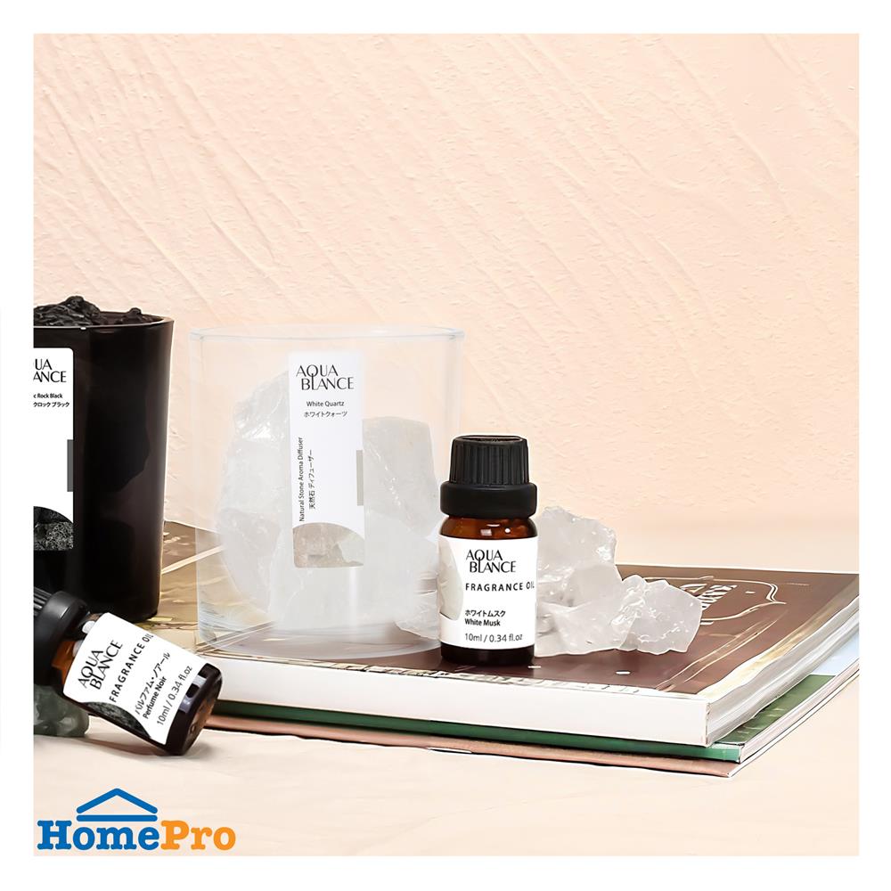 ชุดหินอโรม่าพร้อมน้ำมันหอมระเหย PORRIN 10 มล. WHITE MUSK