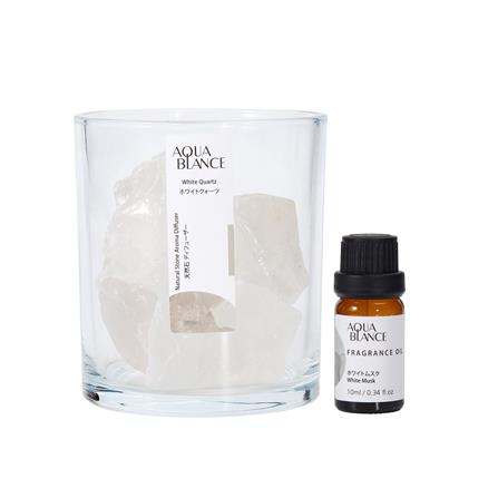 ชุดหินอโรม่าพร้อมน้ำมันหอมระเหย PORRIN 10 มล. WHITE MUSK_0