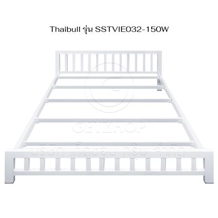 เตียงเหล็ก 5 ฟุต THAIBULL SSTVIE032-150W สีขาว_4