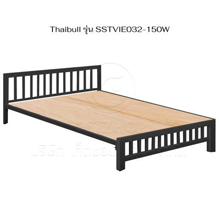 เตียงเหล็ก 5 ฟุต THAIBULL SSTVIE032-150W สีดำ_2