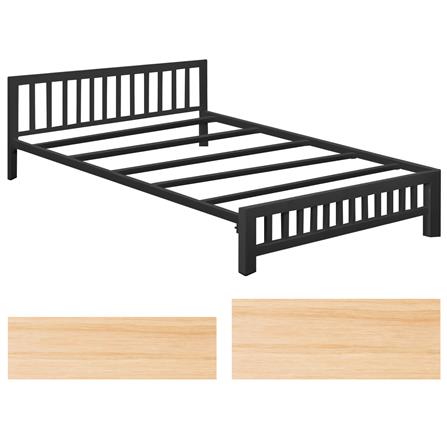 เตียงเหล็ก 5 ฟุต THAIBULL SSTVIE032-150W สีดำ_4