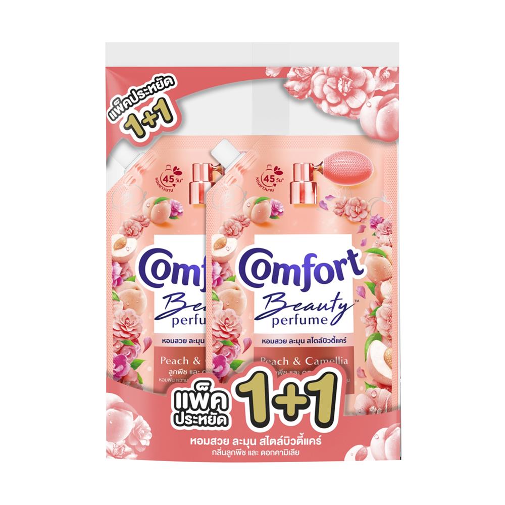 น้ำยาปรับผ้านุ่ม COMFORT 470 มล. กลิ่นลูกพีช และดอกคามิเลีย (แพ็ก 1+1)