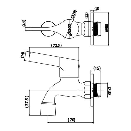 ก๊อกล้างพื้น 1 ทาง COTTO CTSE1004(HM)_2