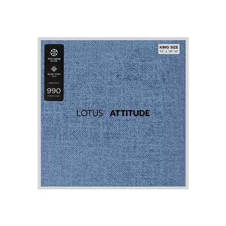 ชุดผ้าปูที่นอน 6 ฟุต 5 ชิ้น LOTUS ATTITUDE ELEMENTS BLUE MOON_5