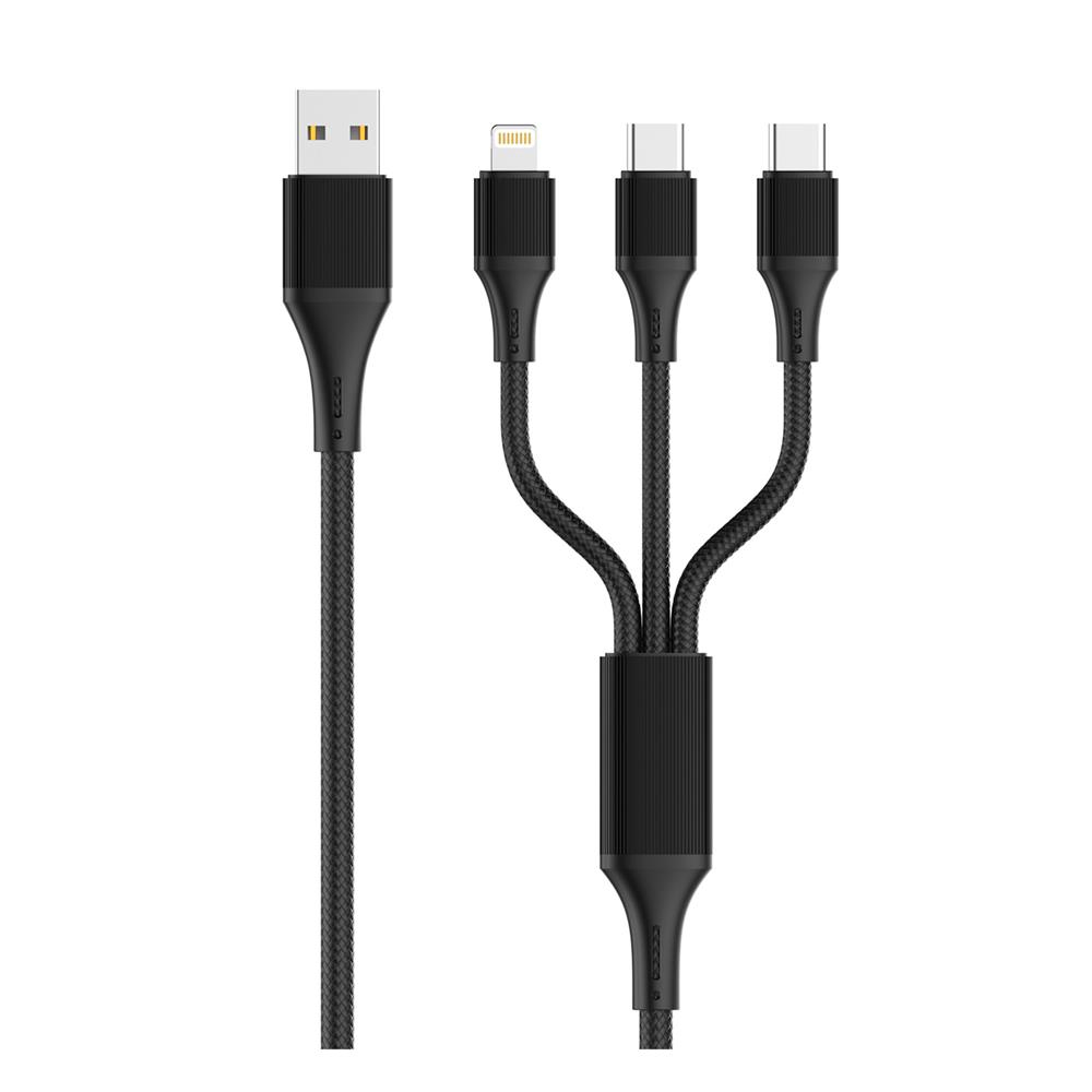 สายชาร์จ 3 IN 1 LDNIO LC97UC 1.2 เมตร
