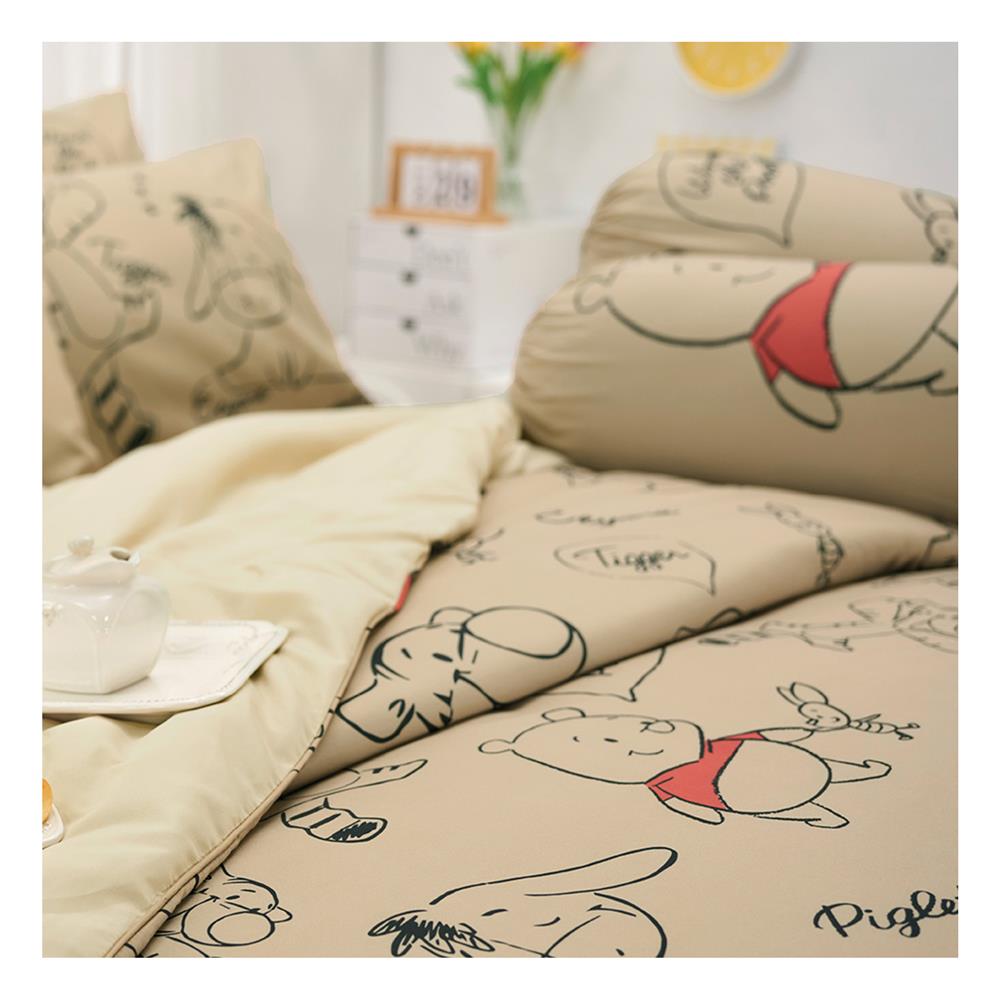 ชุดผ้าปูที่นอน 6 ฟุต 5 ชิ้น TULIP POOH 60111-DLD032