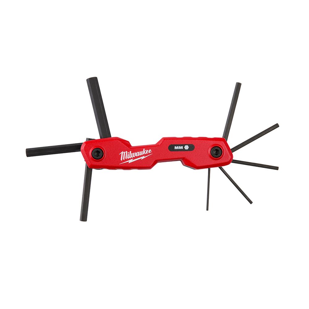 ชุดประแจหกเหลี่ยม แบบพับเก็บ MILWAUKEE 8 ชิ้น