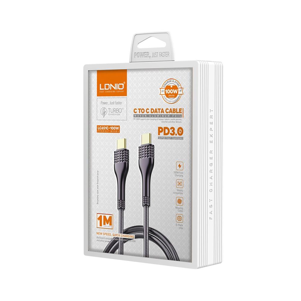 สายชาร์จ TYPE-C TO TYPE-C LDNIO LC651C 1 เมตร