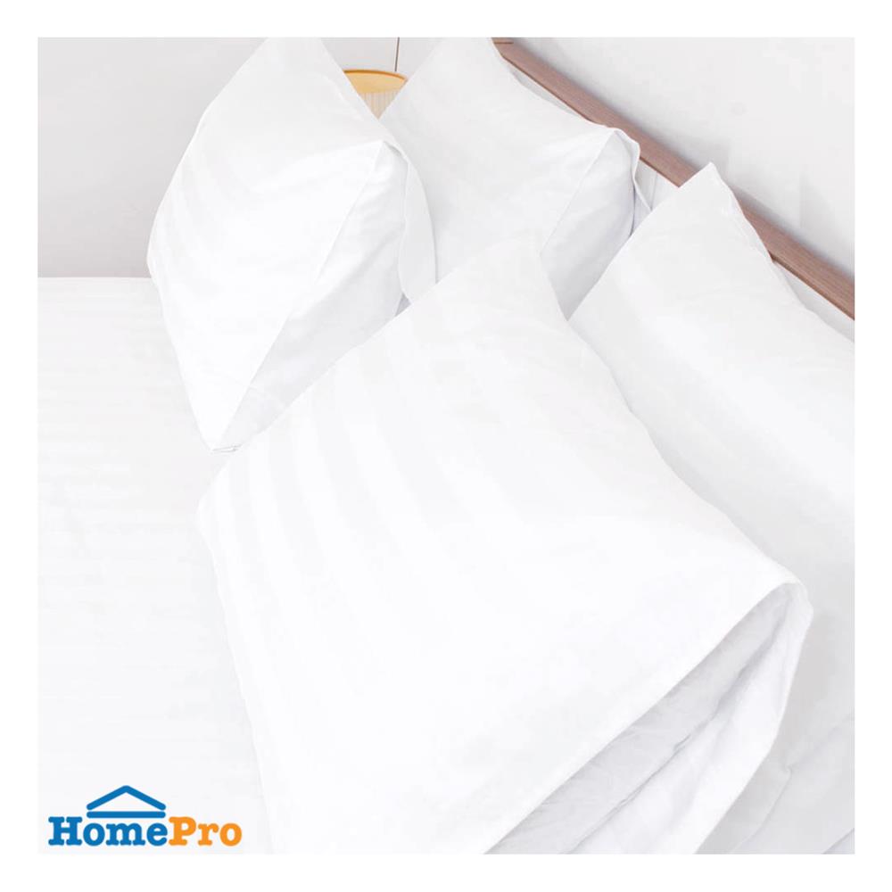ปลอกหมอนหนุน DREAMERY CT250T STRIP 20X30 นิ้ว สีขาว (แพ็ก 2 ชิ้น)