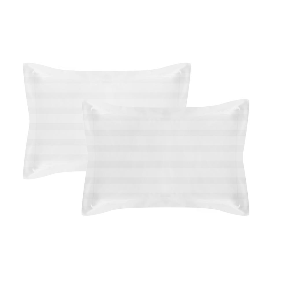 ปลอกหมอนหนุน DREAMERY CT250T STRIP FLANG 20X30 นิ้ว สีขาว (แพ็ก 2 ชิ้น)