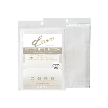 ปลอกหมอนหนุน DREAMERY CT300T STRIP FLANG 20X30 นิ้ว สีขาว (แพ็ก 2 ชิ้น)_2