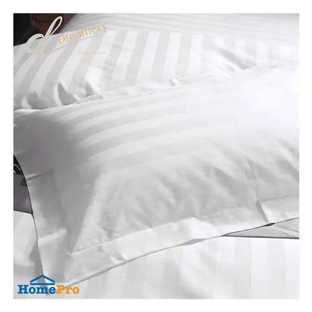 ปลอกหมอนหนุน DREAMERY CT300T STRIP FLANG 20X30 นิ้ว สีขาว (แพ็ก 2 ชิ้น)_4