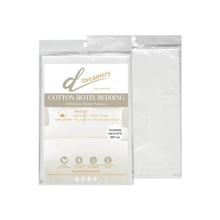 ปลอกหมอนหนุน DREAMERY CT300T SATEEN 21X37 นิ้ว สีขาว (แพ็ก 2 ชิ้น)_1