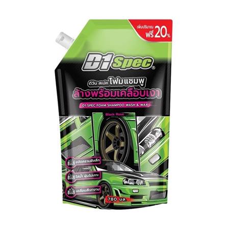 โฟมแชมพูล้างรถเคลือบเงา D1SPEC 780 มล. BLACK ROSE_0