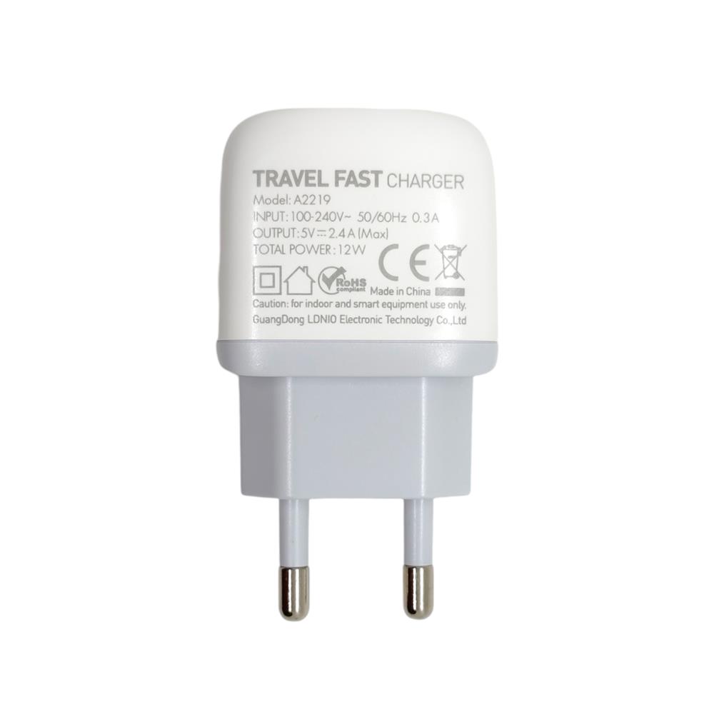 ชุดสายชาร์จ LDNIO A2219 12 วัตต์