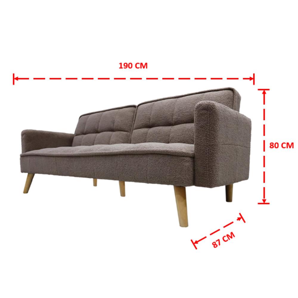 โซฟาเบด 2 ที่นั่ง SURE LATICA HB-1643 ผ้า สีน้ำตาลเข้ม