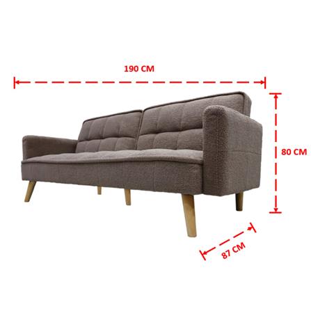 โซฟาเบด 2 ที่นั่ง SURE LATICA HB-1643 ผ้า สีน้ำตาลเข้ม_6